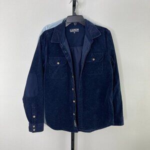 Laird Limited Edition Men's Navy Button Down Flap Pocket Corduroy Shacket Size S